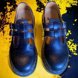 Dr. Martens 12916 Leather Double Strap Mary Janes Womens US 8 UK 6